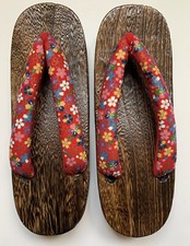 Japanese GETA Traditional Wood Sandal M 9.5 Inches YUKATA SAMUE KIMONO Yakikiri