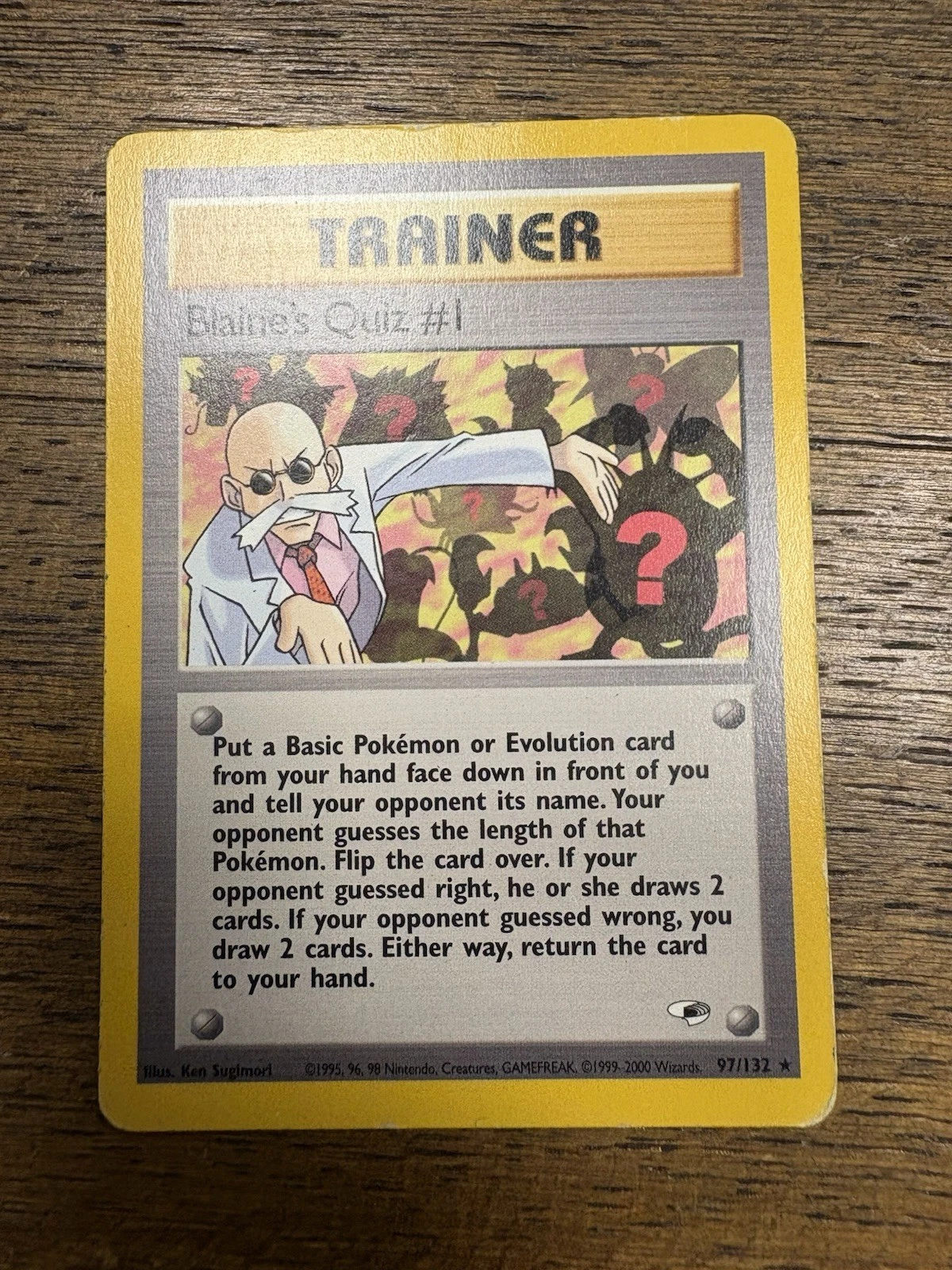Pokémon TCG Gym Heroes Blaine's Quiz #1 Trainer Card 97/133 LP