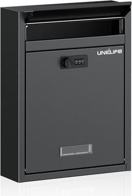 Uniclife Wall Mount Mailbox für außen, große Ablagefach mit Zahlenschloss