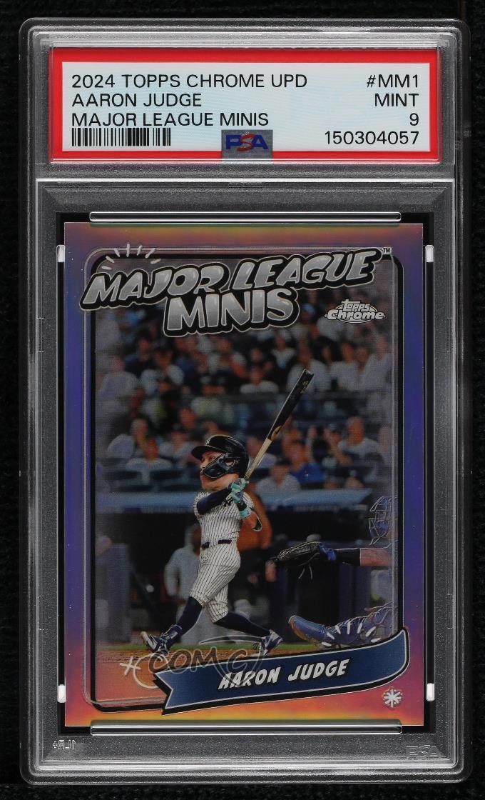 2024 Topps Chrome Update Major League Minis Aaron Judge #MM-1 PSA 9 MINT view 1