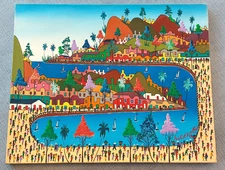 Original Vintage Haitian painting,  PREFETE DUFFAUT