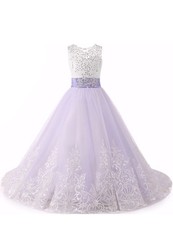Girls Lace Long Prom Gowns Bridesmaid Kids Dresses Party Dress Kids Princess