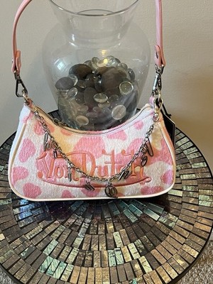 Von Dutch Pink Cow Print Shoulder Bag NWT | eBay