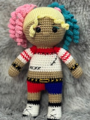 Harley Quinn Handarbeit gehäkelt Amigurumi Spielzeug Puppe DC Comics Figur