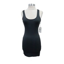 Good American Tank Mini Dress Women's S Black Scoop Neck Bodycon Stretch GSW0331