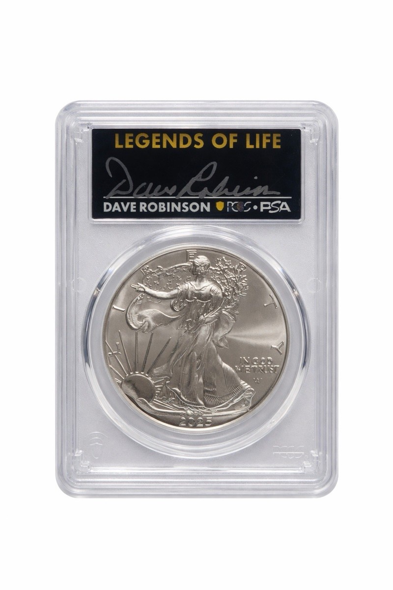 2025 American Silver Eagle 1oz PCGS MS70 “Legends of Life” Dave
