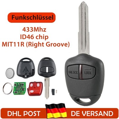 2 Tasten Funk Schlüssel für Mitsubishi Lancer Colt Eclipse Outlander L200 Shogun