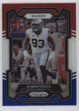 2023 Panini Prizm Rookies Red White & Blue Prizm Byron Young #355 19fp