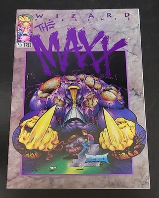 Maxx (1993) Wizard #1/2 Foil Cover with COA Sam Keith  NM-