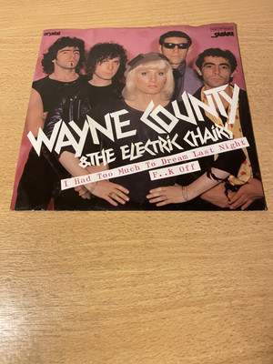 7'' WAYNE COUNTY & ELECTRIC CHAIRS * I Had Too Much / F..k Off (MINT-) PUNK ROCK