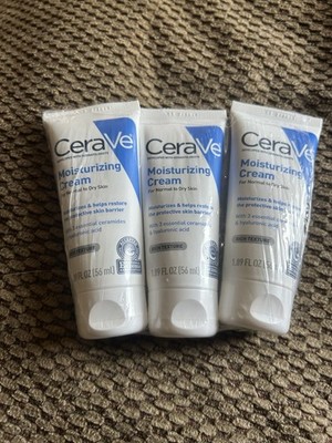  3 Pk CeraVe Moisturizing Cream Normal to Dry Skin Body, 1.89 fl oz 