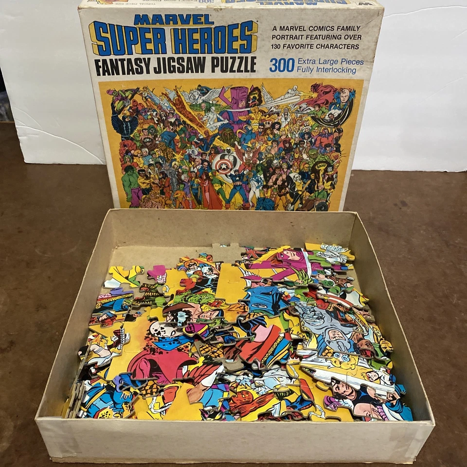 Marvel Super-Heroes Fantasy Jigsaw Puzzle Whitman 1983 - Image 3 of 4