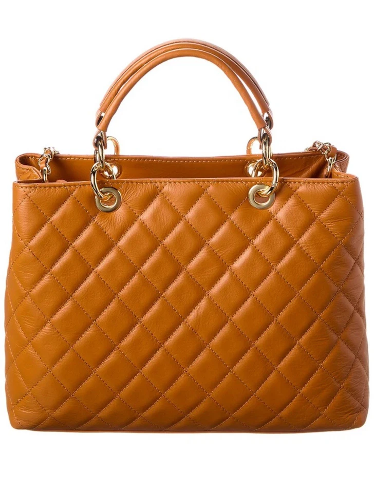 BOLSO DE MANO PERSAMAN NEW YORK AURORA DE CUERO ACOLCHADO EN SILLÍN NUEVO Foto 3 de 4