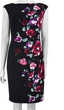 Lauren Ralph Lauren Dress Womens Size  14  Floral Sheath Knee Length Party