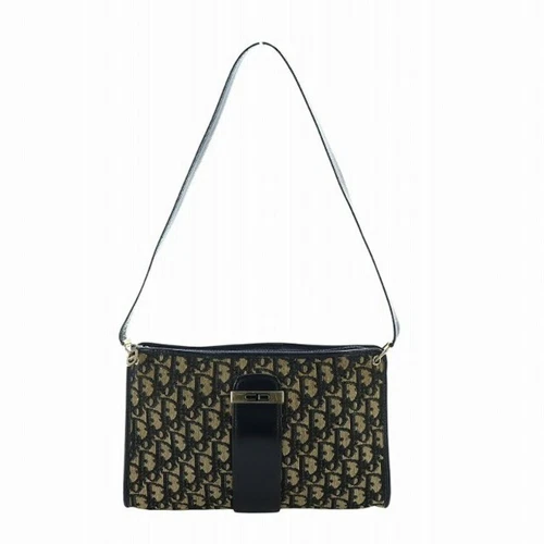 Dior Christian vintage sac à bandoulière trotteur motif total logo CD doré occasion