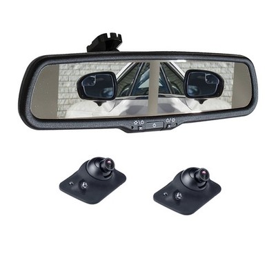 CVBS 4.3'' Dual Screen Mirror Both Side View Camera for Car Side Rear View