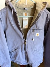 Carhartt Women s Sherpa Jacket Hooded Purple Sage Women s Small Petite
