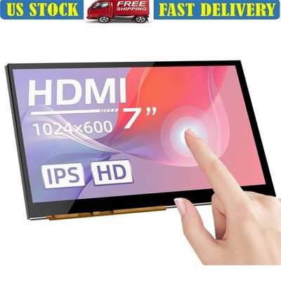 7 Inch  Touch Screen Monitor 1024x600 Raspberry Pi PC Audio Output New