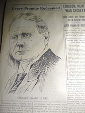 PAGE JOURNAL 31 AOÛT 1911 #3203 - CHAMP CLARK, CONFÉRENCIER DE LA MAISON