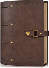 Leather Journal Notebook, A6 Size 5.3 X 7 Inches 260 Pages Refillable Vintage Tr