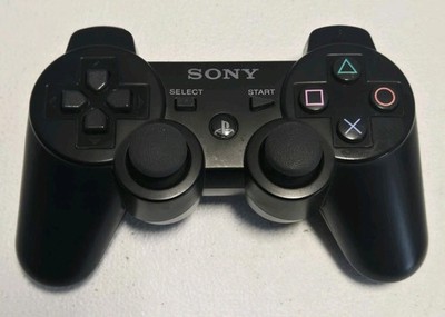Sony Playstation 3 PS3 Genuine OEM Dualshock Ps3 Black Controller used.