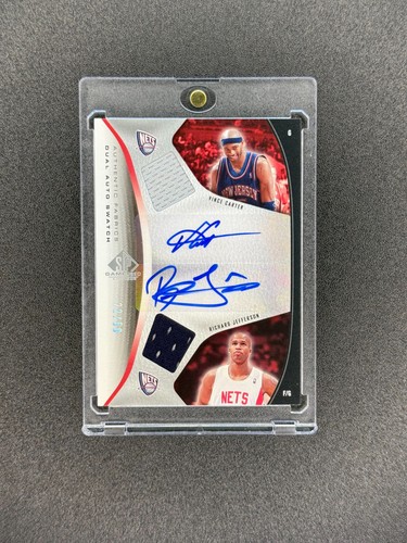 Vince Carter Richard Jefferson 2006-07 SP Game Used Dual Patch Auto /50 Nets