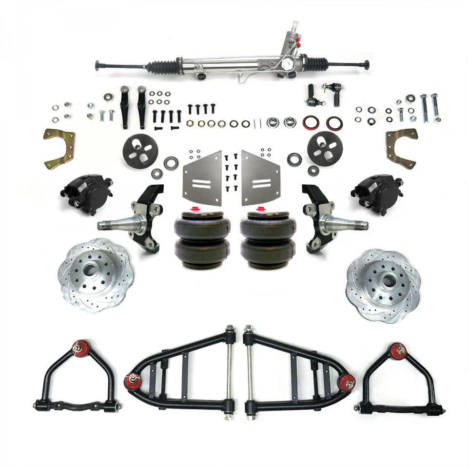 49-64 Studebaker Car Mustang II IFS Air Ride 2" Drop 5x5 Power LHD Rack Sin Xmem Foto 2 de 4