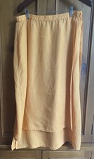 Eileen Fisher Irish Linen Wrap Skirt Sz PL Blue Lagenlook Ethical Apricot