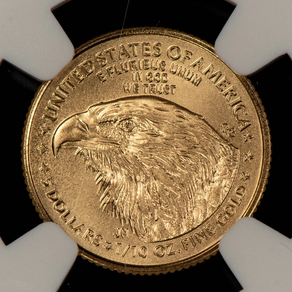 2025 G$5 1/10 oz Gold American Eagle - NGC MS 70 - SKU-G5869 - Image 4 of 4