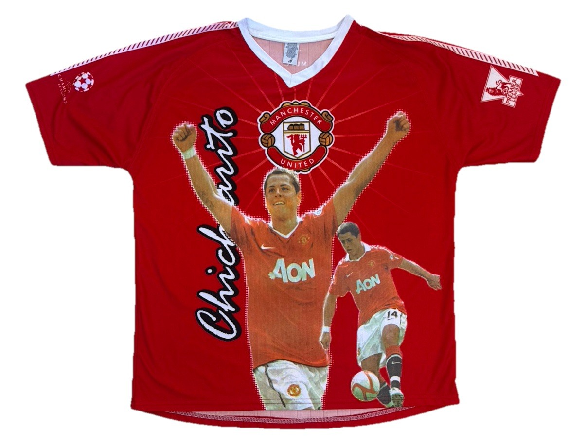 Vintage Chicharito Man United Soccer Jersey Premier League Eufa #14 XL Mexico