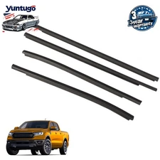 Door Belt Line Weatherstrip Rubber Seal Set of 4 For 2011-2021 Ford Ranger