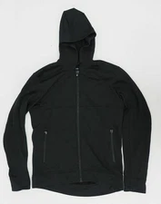 Velocio Men's Recon Hoodie Merino Blend Heavy Weight Size Small Full Zip Black 
