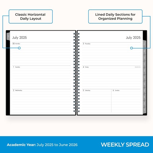 2025-2026 Weekly and Monthly Academic Year Planner Calendar, July 2025 - June... - Picture 5 of 9