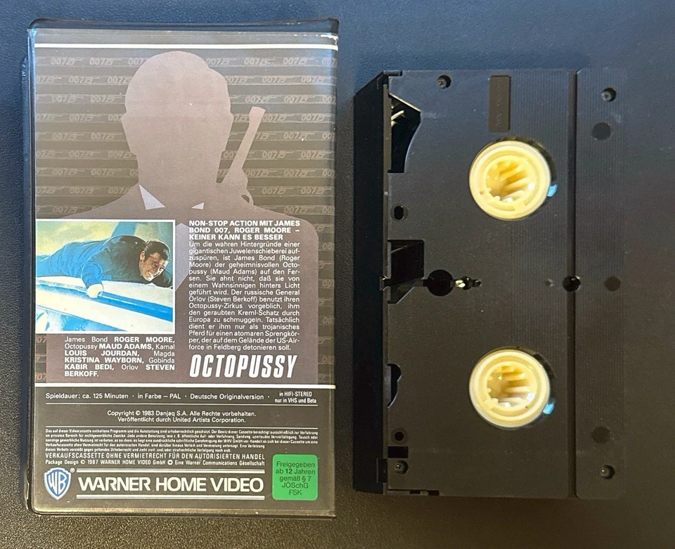 James Bond 007 - Octopussy MGM FSK12 Warner RAR Sammler 125Min. 1983/87 VHS - Bild 3 von 4