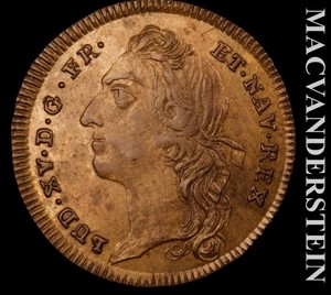 France: 1743 Louis XV Optimo Principi Token - Almost Uncirculated  #L7387