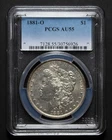 1881-O Morgan Silver Dollar PCGS AU55