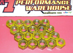 20 Yellow Steel Lug Nuts 5/8" Fine Thread IMCA Stock Car