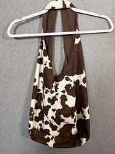 Yellowstone Cow Print Hobo Bag Mad Engine Western Cowgirl Costume Accessory Tote