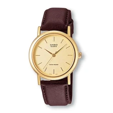 CASIO MTP1095Q-9A Classic Quartz Dress Watch with Gold Dial