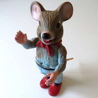 SALAMANDER ~ MAUS Alte Reklamefigur Kornwestheim um 1955 GROß Mäusepiep PERFEKT