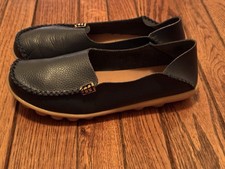 Vionic Celia Shoe, Women s leather slip-on / loafer, Soft Pebbled Leather