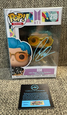RM- BTS  Signed COA Funko Pop Rocks #218 Autographed COA Hologram