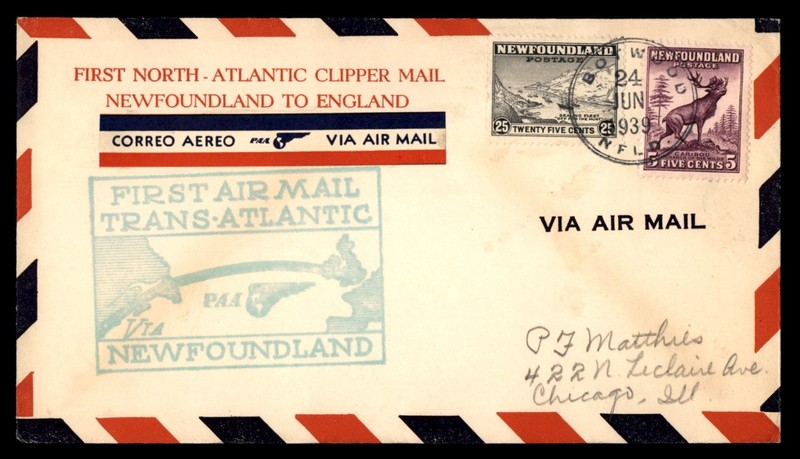 Mayfairstamps Newfoundland 1939 to England air mail Cover aaz_77969