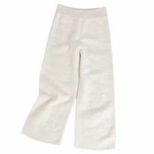 Hermes 22AW Knit Long Pants Wide H Logo Wool Bottoms Womens 36 Used MOLO-0