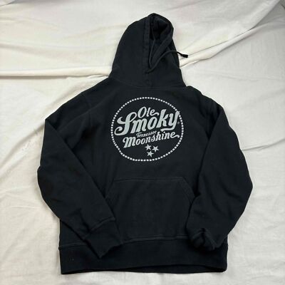 Ole Smoky Moonshine On The Road Apparel Co Pullover Hoodie Black Long Sleeve S
