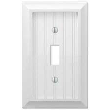 Light Switch Plate Cover Amerelle Cottage White Finish Toggle Rocker Outlet