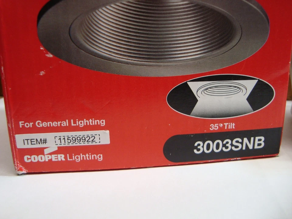  Halo Empotrado 3003SNB 3 Pulgadas 35 Grados Ajuste Ajustable con Deflector Níquel Satinado Foto 2 de 4