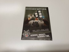RS20 Chicago Wolves 2008/09 Minor Hockey Pocket Schedule - Pescatore Palace