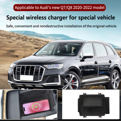 For Audi Q7 Q8 2020-2022 Center Console Phone Wireless Fast Charging Pad