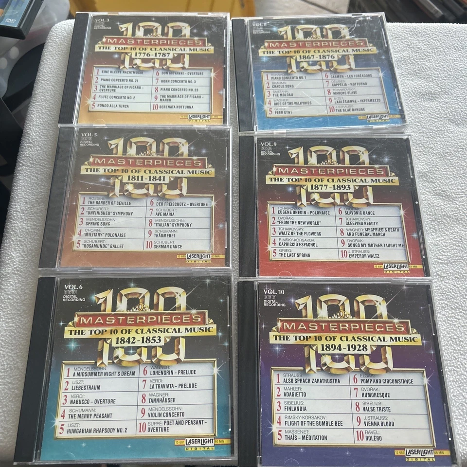 The Top 100 Masterpieces of Classical Music 6 Cd Only 3,5,6,8,9 And 10 Only - Imagem 2 de 2